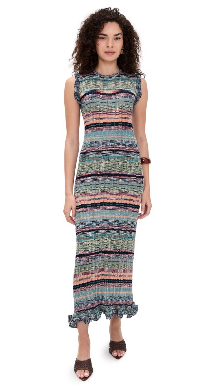 Ulla Johnson Ajak Sleeveless Knit Midi Dress Prism