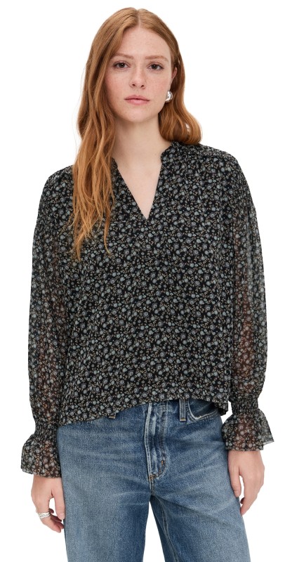 Madewell Lizzy Top Jet Black