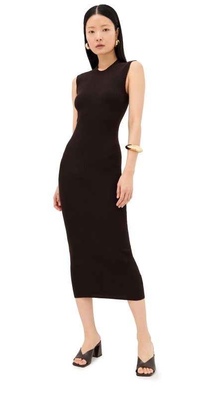 Jil Sander Sleeveless Dress Chocolate