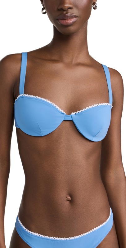 Reformation Maldives Bikini Top Azure