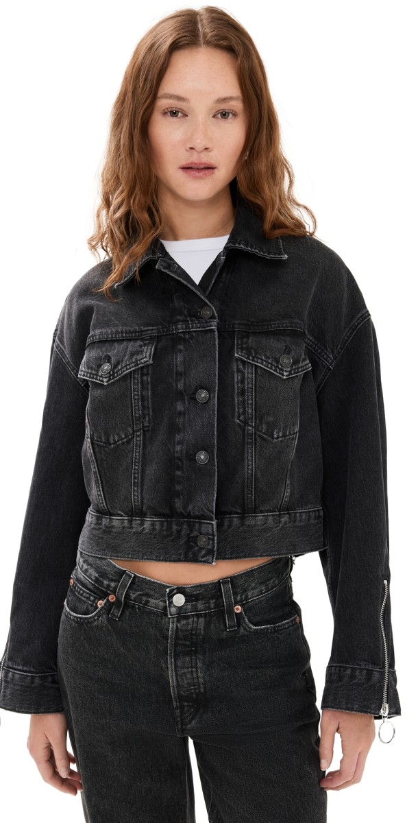 7 For All Mankind Oli Cropped Trucker Jacket Hustle