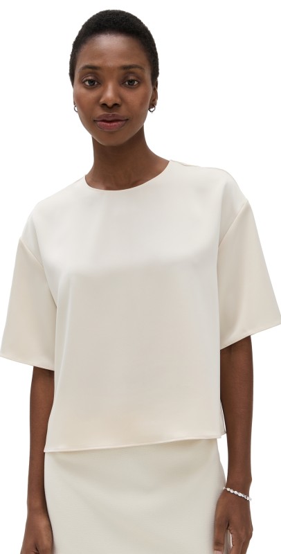 Leset Barb Boxy Tee Creme