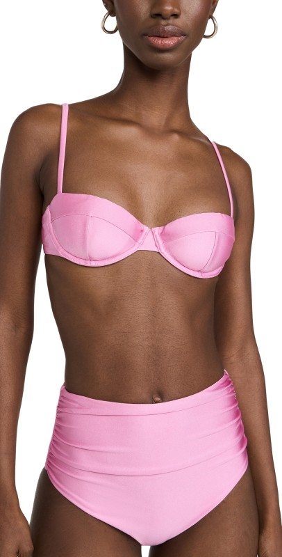SIMKHAI Constantine Bustier Bikini Top Petal