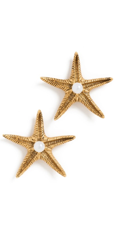 Elizabeth Cole Seastar Earrings Gold