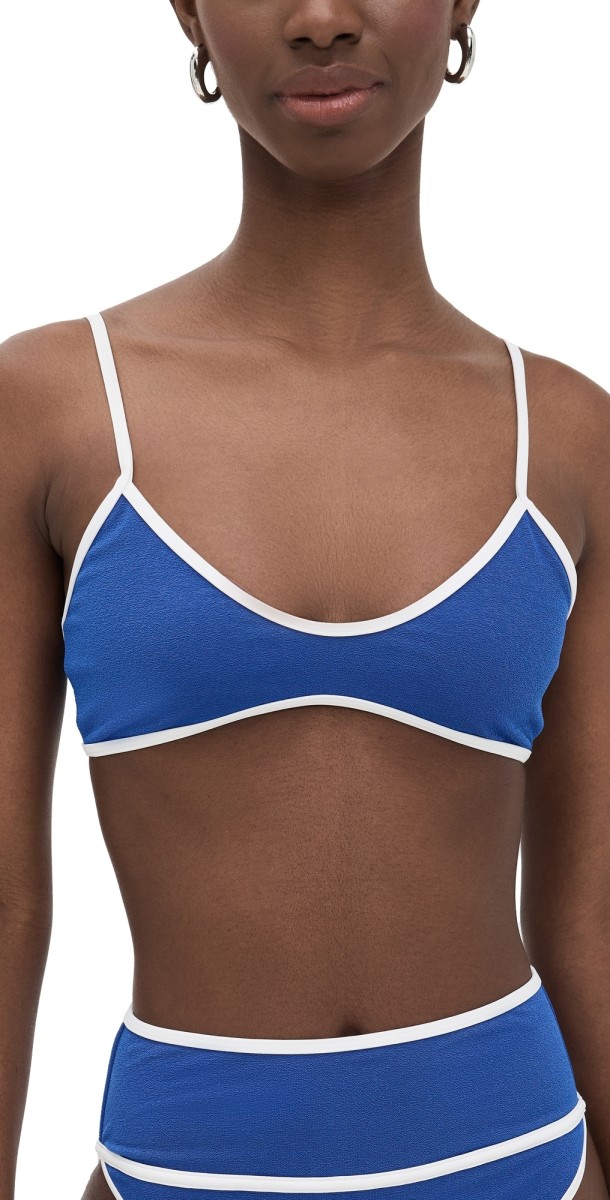 Beach Riot Leona Bikini Top Riviera Azure
