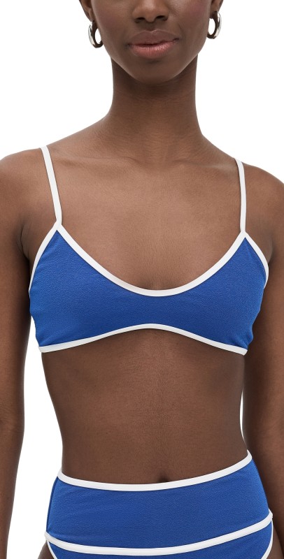 Beach Riot Leona Bikini Top Riviera Azure