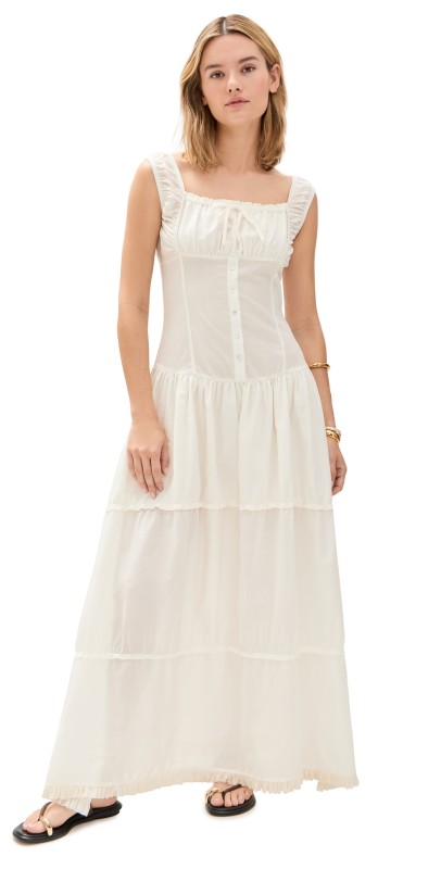 Frankies Bikinis Christabelle Gauze Dress Sunrose