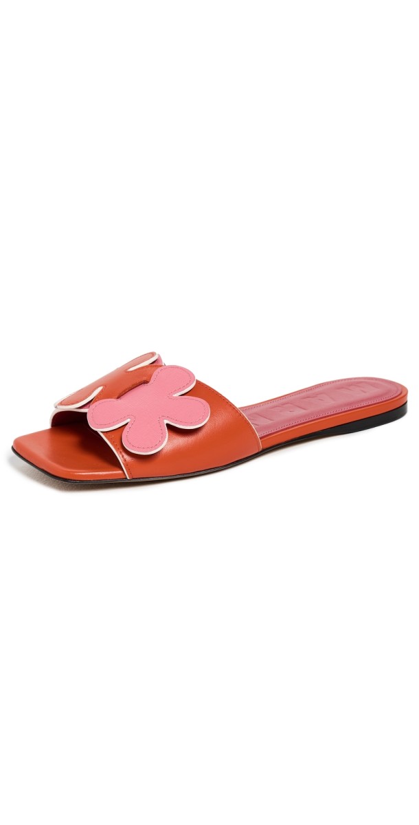 Marni Daisy Sandals Fuchsia/Orange