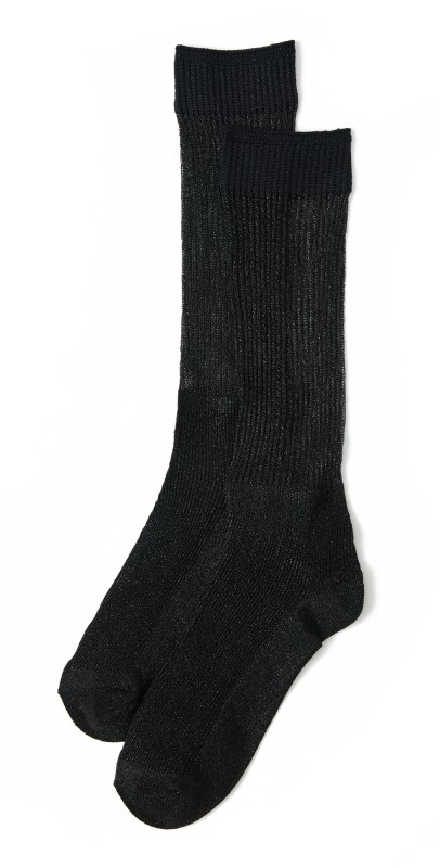 High Heel Jungle Shimmery Lights Metallic Socks Black 3