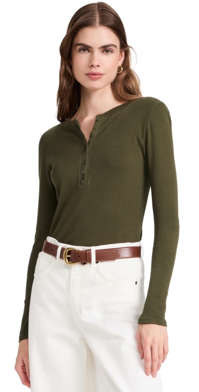 Nili Lotan Jordan Henley Tee Clover