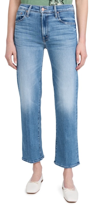 MOTHER The Mid Rise Rambler Zip Ankle Jeans Out of the Blue