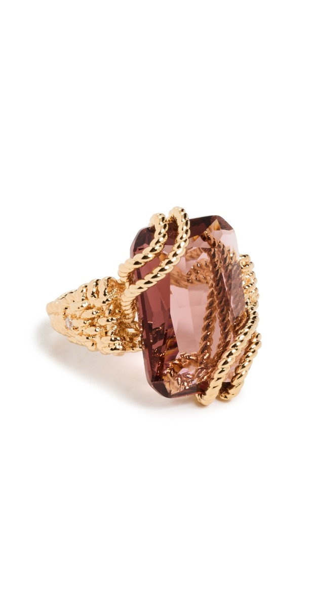 Zimmermann Zimmermann Bloom Ring Gold/Burgundy