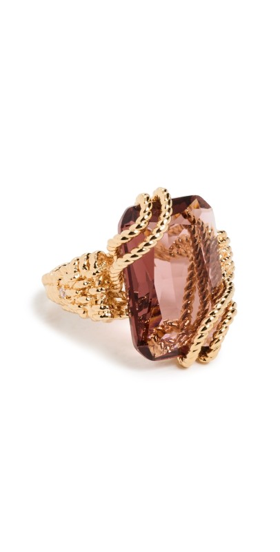 Zimmermann Zimmermann Bloom Ring Gold/Burgundy