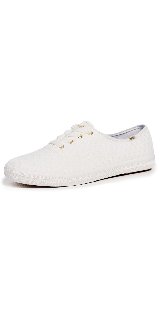 Keds Champion Mini Daisy Eyelet Sneakers Snow White