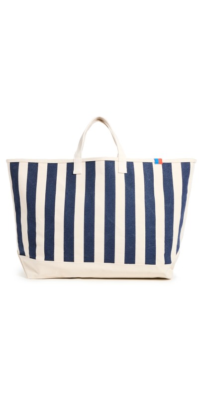 KULE The All Over Striped Tote Canvas/Navy