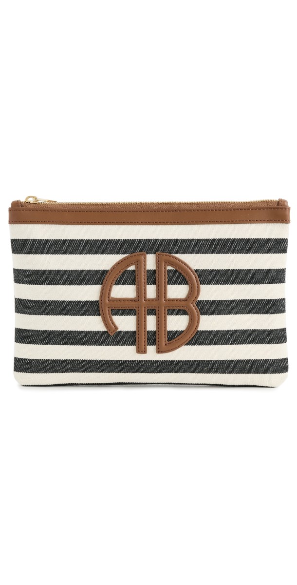 ANINE BING Lili Pouch Black and Natural