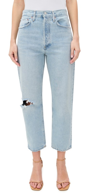 AGOLDE 90's Crop: Mid Rise Loose Straight Jeans Segment
