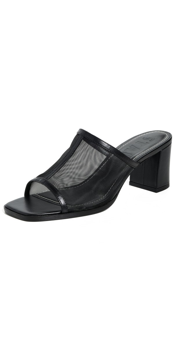 STAUD Alessandra Heels Black Mesh