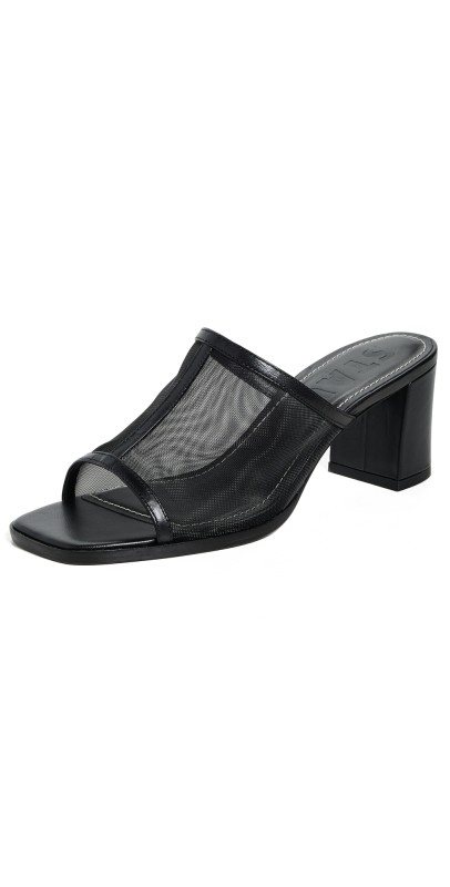 STAUD Alessandra Heels Black Mesh