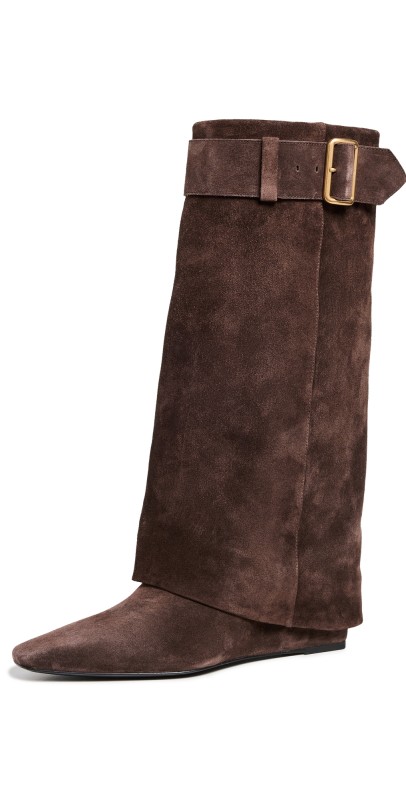 SIMKHAI Frejya Suede Boots Cacao