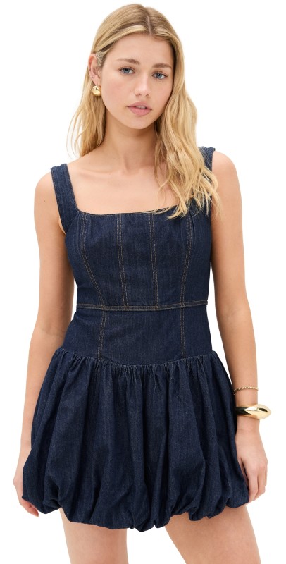 Reformation Delia Denim Mini Dress Liffey