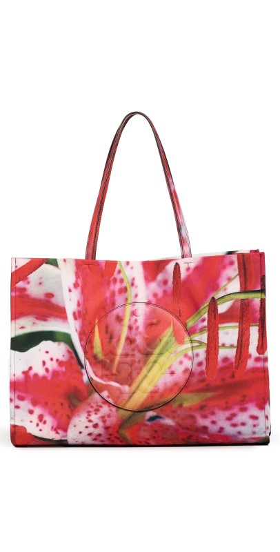 Tory Burch Ella Printed Tote Bold Pink
