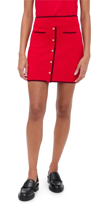 LE BOP Diana Knit Skirt Navy