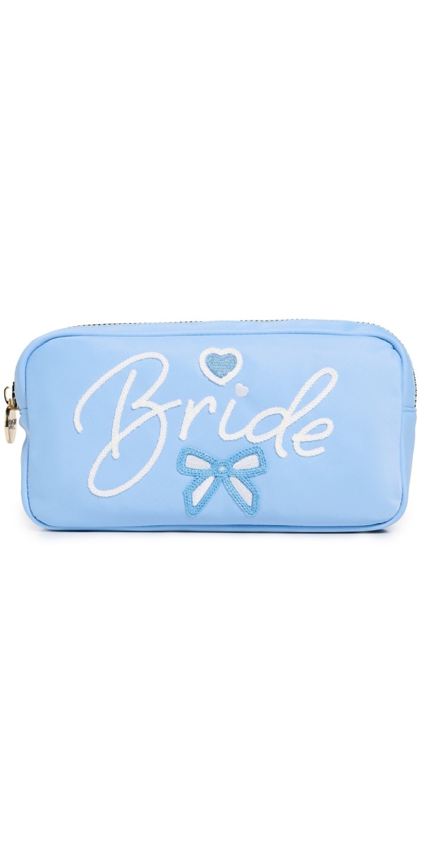 Stoney Clover Lane Bride Embroidered Small Pouch Periwinkl