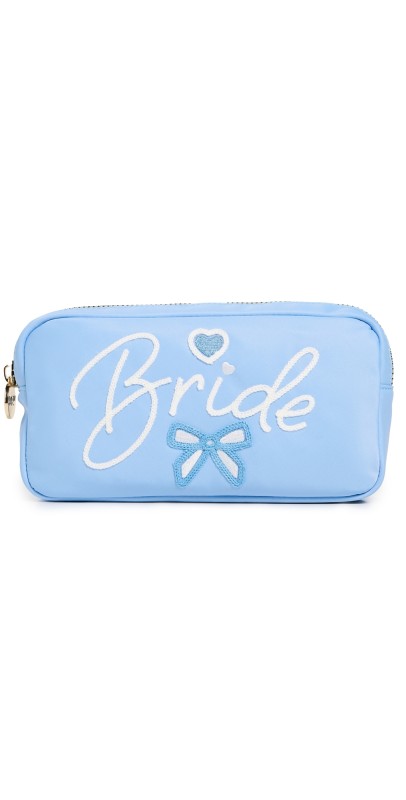 Stoney Clover Lane Bride Embroidered Small Pouch Periwinkl