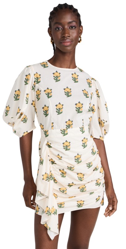 RHODE Pia Dress Marigold Flower Golden