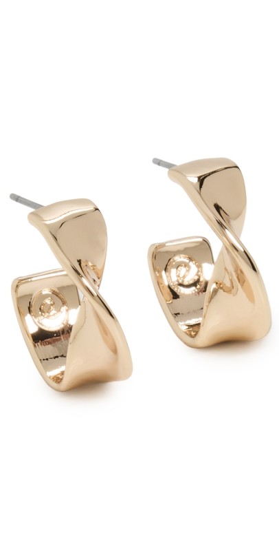 Ettika Heirloom Twist Small Hoops Gold