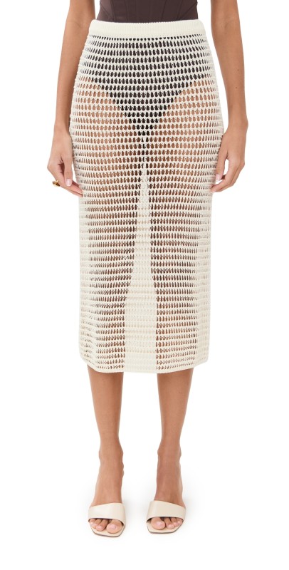 STAUD Ines Skirt Ivory