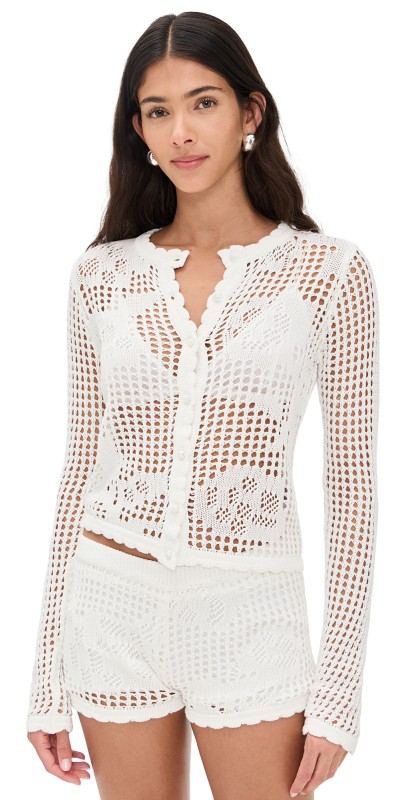 Bailey Rose Long Sleeve Top Off White