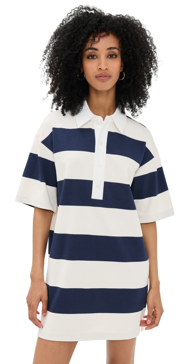 LE BOP Blair Polo Dress Navy/Ivory