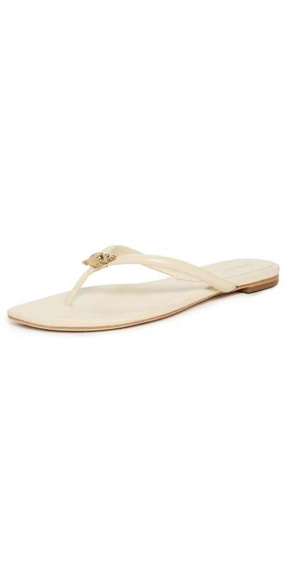 Reformation Onyx Thong Sandals Cream Puff Conch