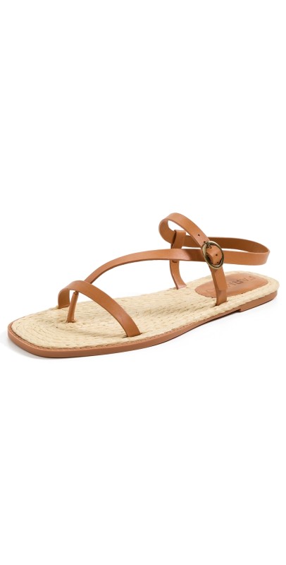 FARM Rio Camel Cross Strap Sandals Camel