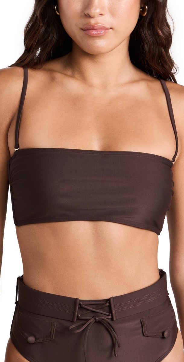 Shani Shemer Suny Bikini Top Chocolate Brown