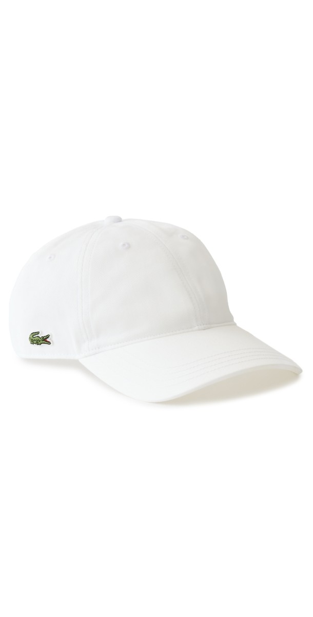 Lacoste Cotton Twill Side Logo Cap Whit
