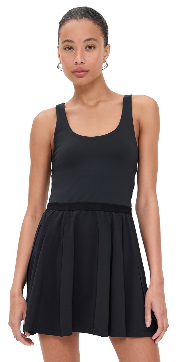 Beyond Yoga Score Pleated Dress Black