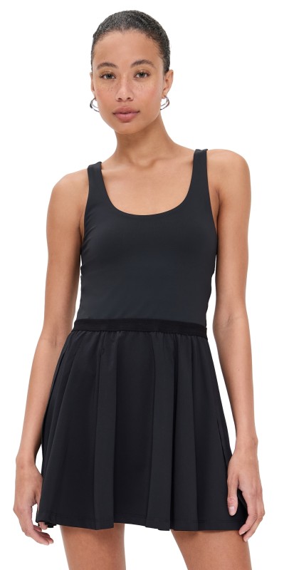 Beyond Yoga Score Pleated Dress Black