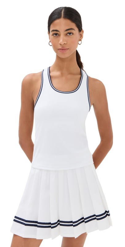 RLX Ralph Lauren Interlock Performance Tank Ceramic White/RFD Navy Multi