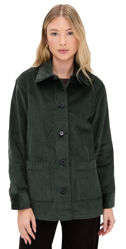 Madewell Corduroy Chore Jacket Graphite Green