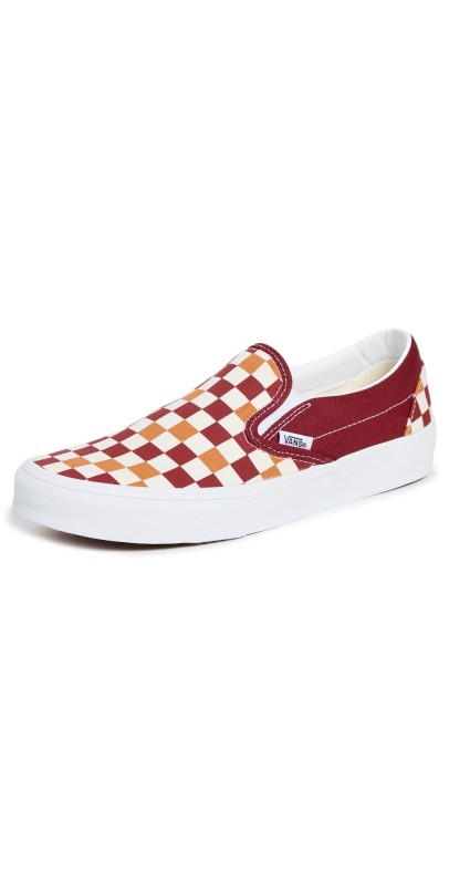 Vans Classic Slip-On Sneakers Tri-Tone Check Red