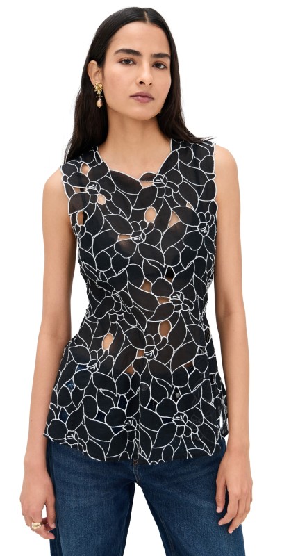 Ulla Johnson Ali Sleeveless Top Noir