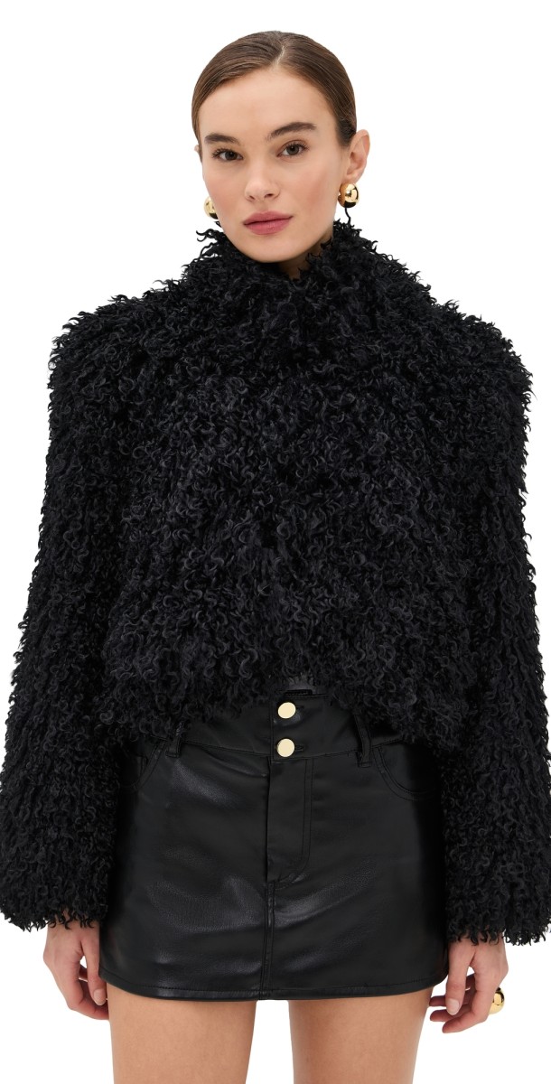 Apparis Ginette Shearling Jacket Noir