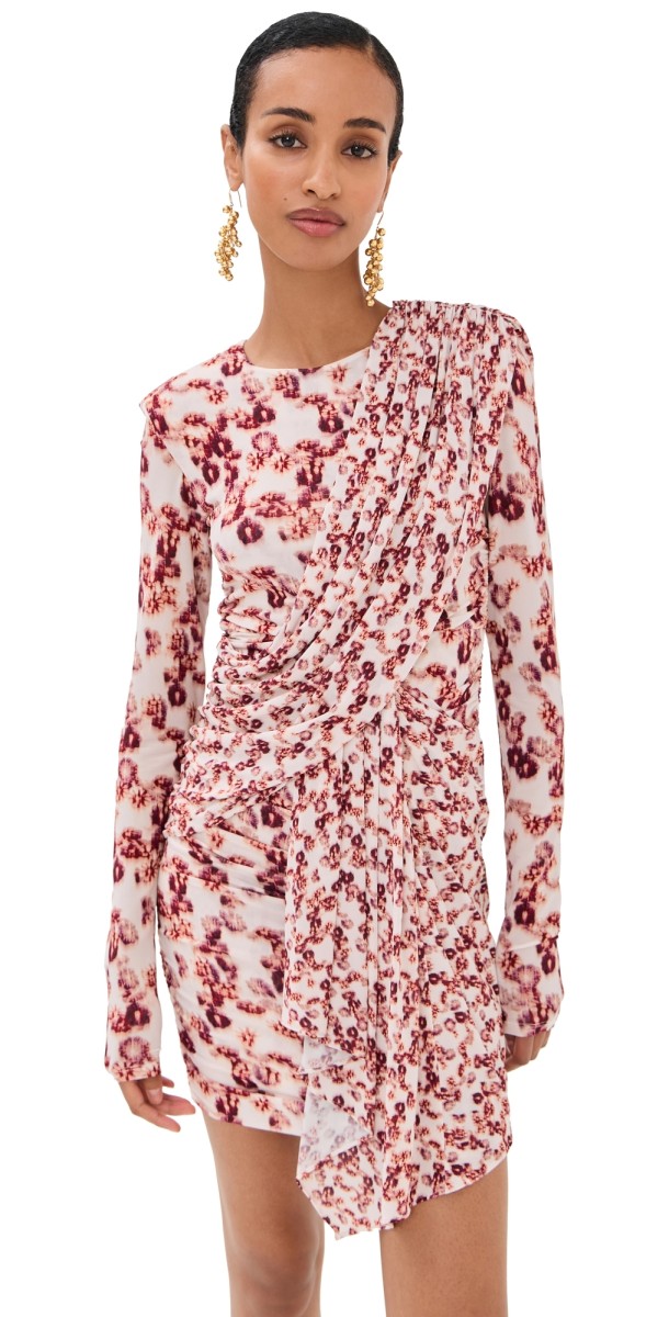 Isabel Marant Georgia Mini Dress Garnet