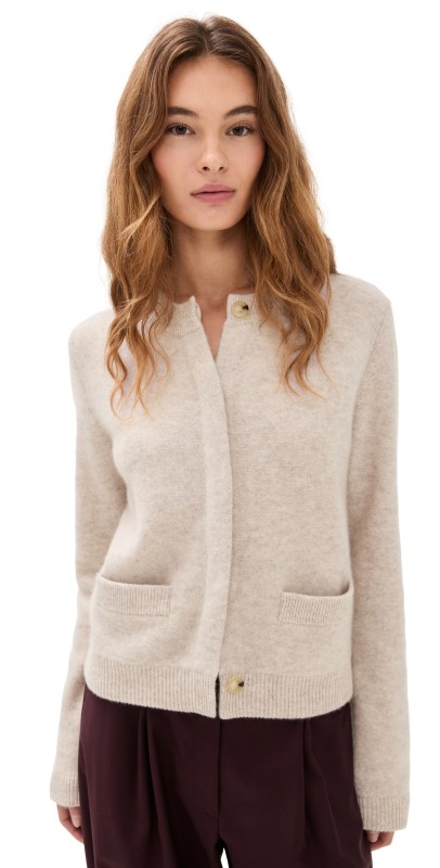Vince Shrunken Boiled Cashmere Jacket Marble