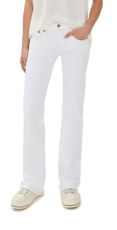 R13 Boy Flare Jeans Aerin White Stretch