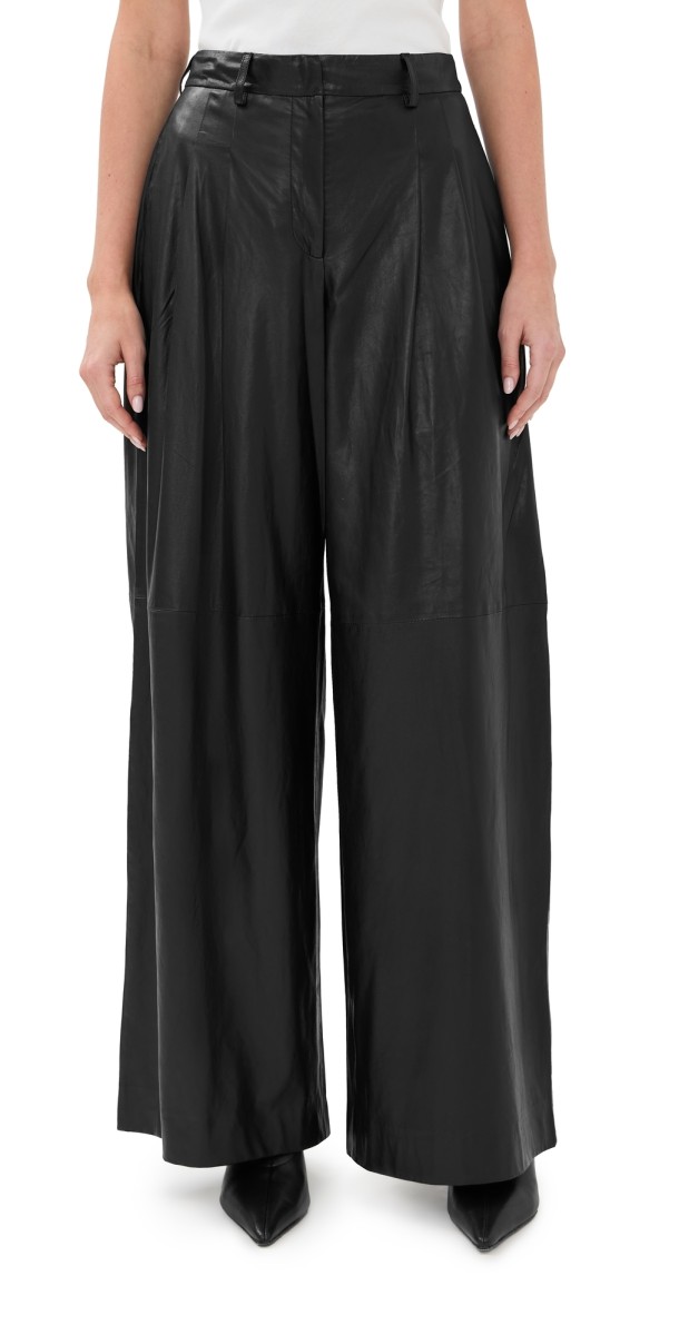 TWP Leather Avery Trousers Midnight