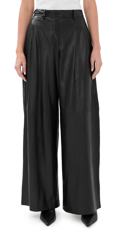TWP Leather Avery Trousers Midnight